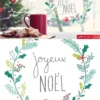 Sticker Fenêtre Couronne "joyeux Noël" 24 X 3 X 36 Cm