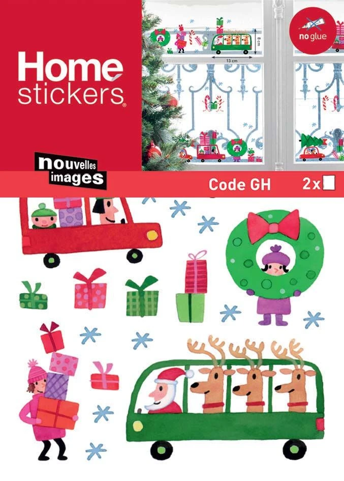 Sticker Fenêtre Voitures Et Cadeaux De Noël 24 X 3 X 36 Cm 3 Sticker Fenêtre Voitures Et Cadeaux De Noël 24 X 3 X 36 Cm – Image 3