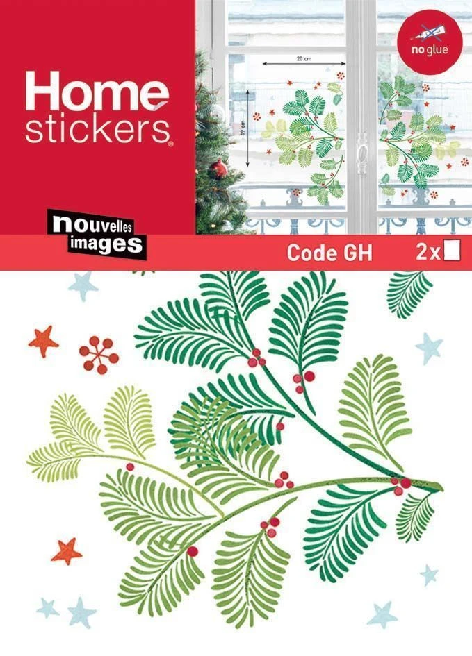 Sticker Fenêtre Branches De Noël Vertes 24 X 3 X 36 Cm 3 Sticker Fenêtre Branches De Noël Vertes 24 X 3 X 36 Cm – Image 3