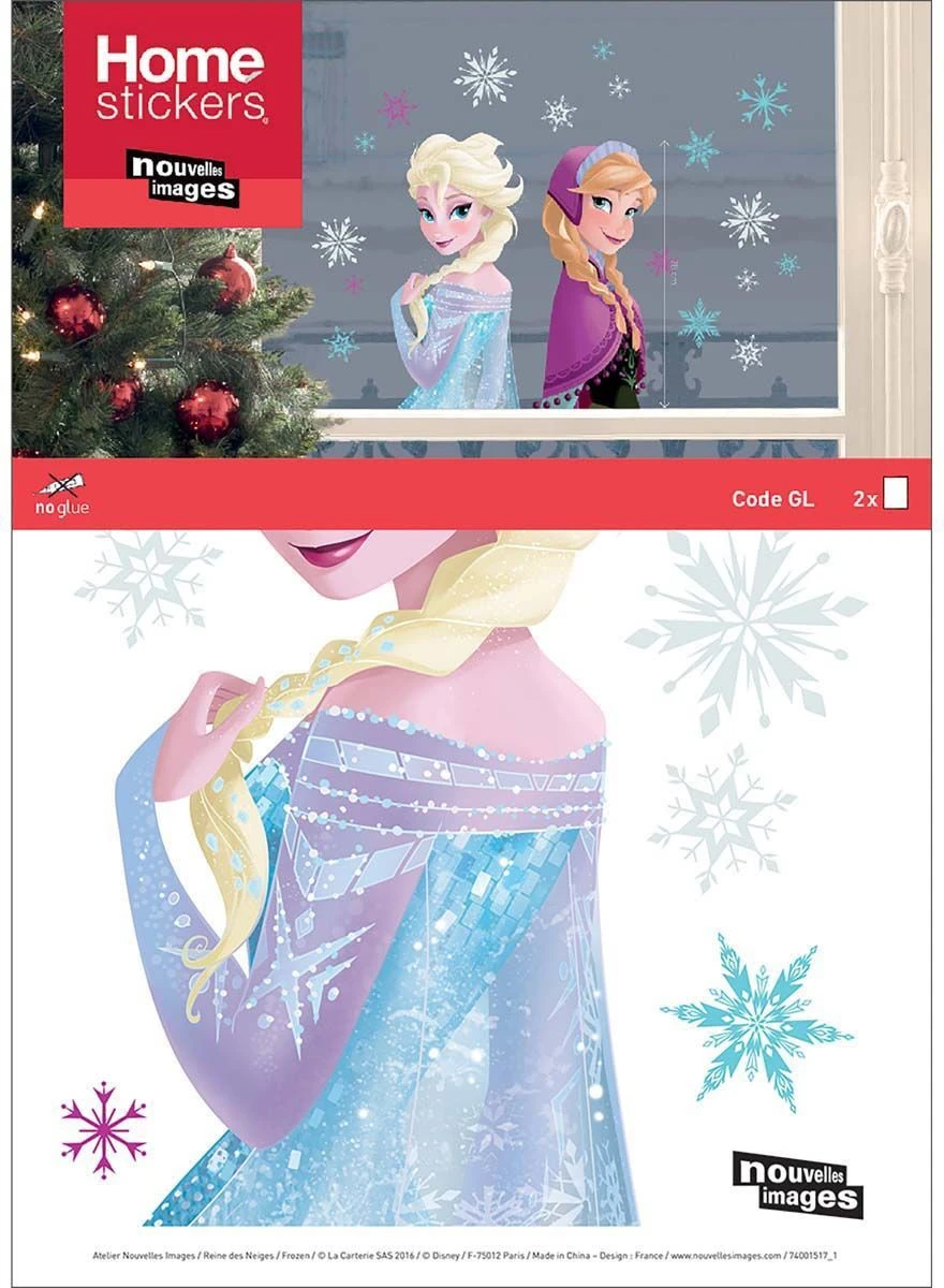 Sticker Fenêtre De Noël La Reine Des Neiges Elsa Et Anna 24 X 3 X 36 Cm 3 Sticker Fenêtre De Noël La Reine Des Neiges Elsa Et Anna 24 X 3 X 36 Cm – Image 3
