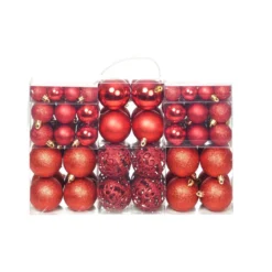 VIDAXL Ensemble De Boules De Noël 100 Pcs 6 Cm Rouge -Vidaxl Soldes Boutique 8718475586081 a en hd 1 5f510f726848f 2