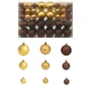 VIDAXL Ensemble De Boules De Noël 100 Pcs 6 Cm Marron/bronze/doré