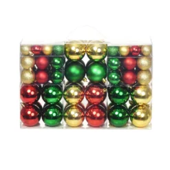 VIDAXL Boules De Noël 100 Pcs Rouge/doré/vert