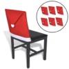 VIDAXL Housses De Dossier De Chaise 6 Pcs Bonnet De Père Noël