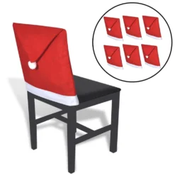 VIDAXL Housses De Dossier De Chaise 6 Pcs Bonnet De Père Noël -Vidaxl Soldes Boutique 8718475956198 a en hd 1 64f1f38f72061 2