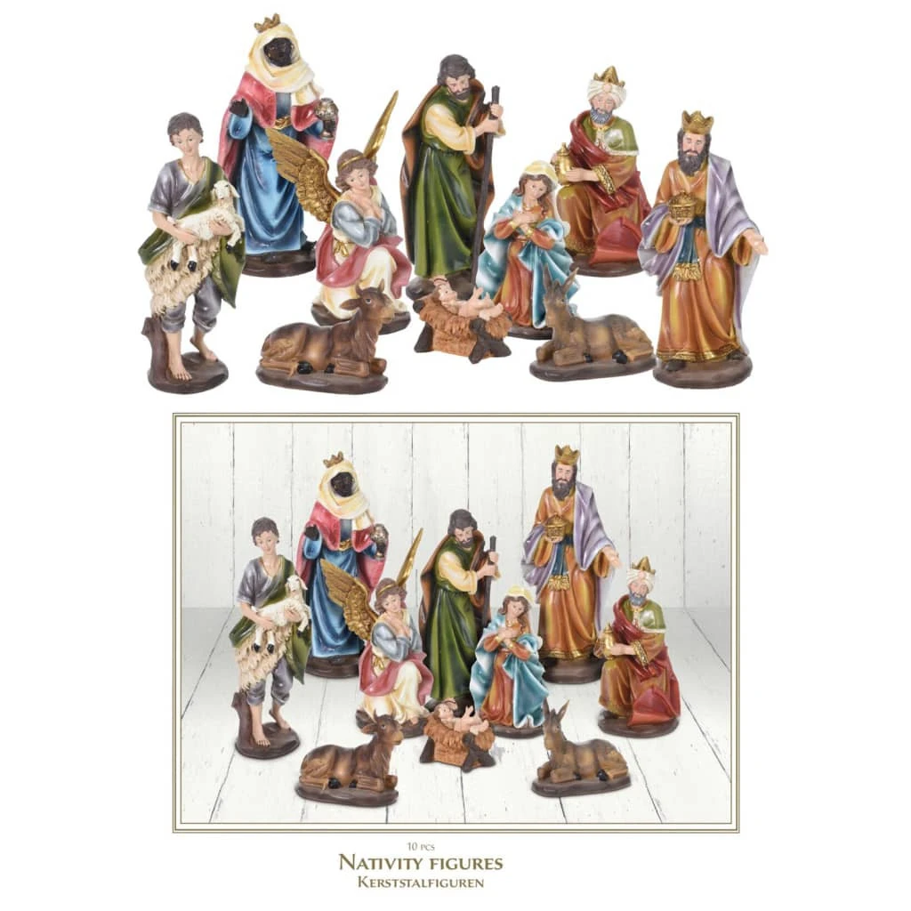 Ensemble De Figurines De La Crèche De Noël 10 Pcs 3 Ensemble De Figurines De La Crèche De Noël 10 Pcs – Image 3