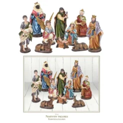 Ensemble De Figurines De La Crèche De Noël 10 Pcs