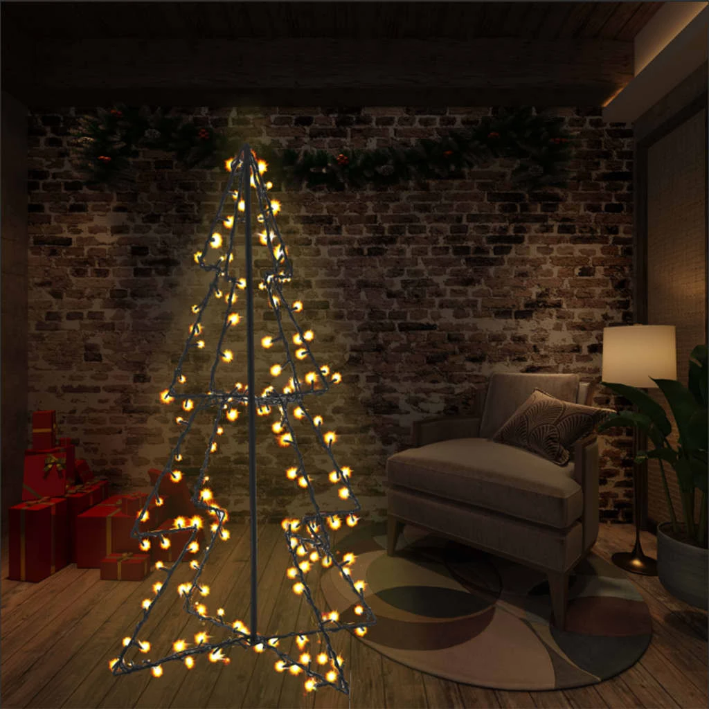VIDAXL Arbre De Noël Cône 160 LED D'intérieur/d'extérieur 78x120 Cm 1 VIDAXL Arbre De Noël Cône 160 LED D'intérieur/d'extérieur 78x120 Cm