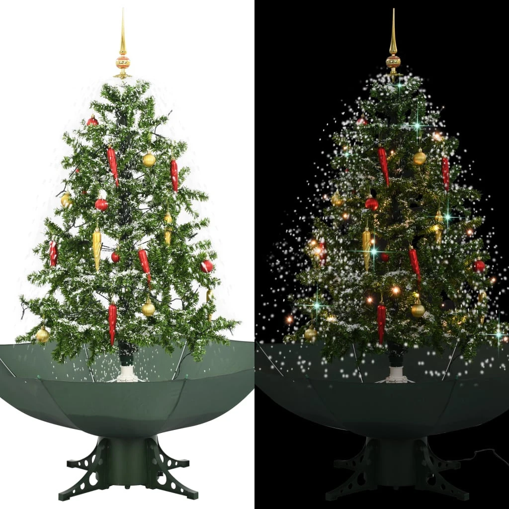 VIDAXL Arbre De Noël Neigeux Avec Base De Parapluie Vert 140 Cm 1 VIDAXL Arbre De Noël Neigeux Avec Base De Parapluie Vert 140 Cm