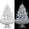 VIDAXL Arbre De Noël Neigeux Avec Base De Parapluie Blanc 140 Cm