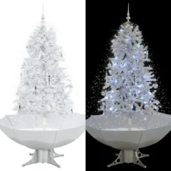VIDAXL Arbre De Noël Neigeux Avec Base De Parapluie Blanc 170 Cm -Vidaxl Soldes Boutique 8719883661964 a en hd 1 5fae88d379749 2