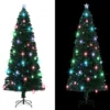 VIDAXL Arbre De Noël Artificiel Et Support/LED 240 Cm Fibre Optique