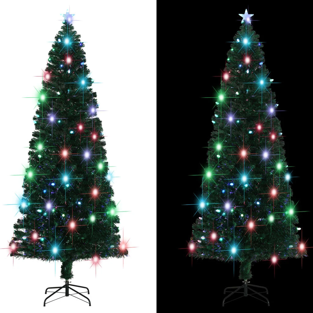 VIDAXL Arbre De Noël Artificiel Et Support/LED 240 Cm Fibre Optique 3 VIDAXL Arbre De Noël Artificiel Et Support/LED 240 Cm Fibre Optique – Image 3