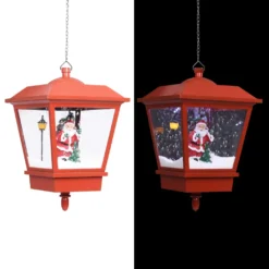 VIDAXL Lampe Suspendue De Noël Lumière LED Père Noël Rouge 27x27x45 Cm -Vidaxl Soldes Boutique 8719883994864 m en hd 1 5fae890d53b8a 2