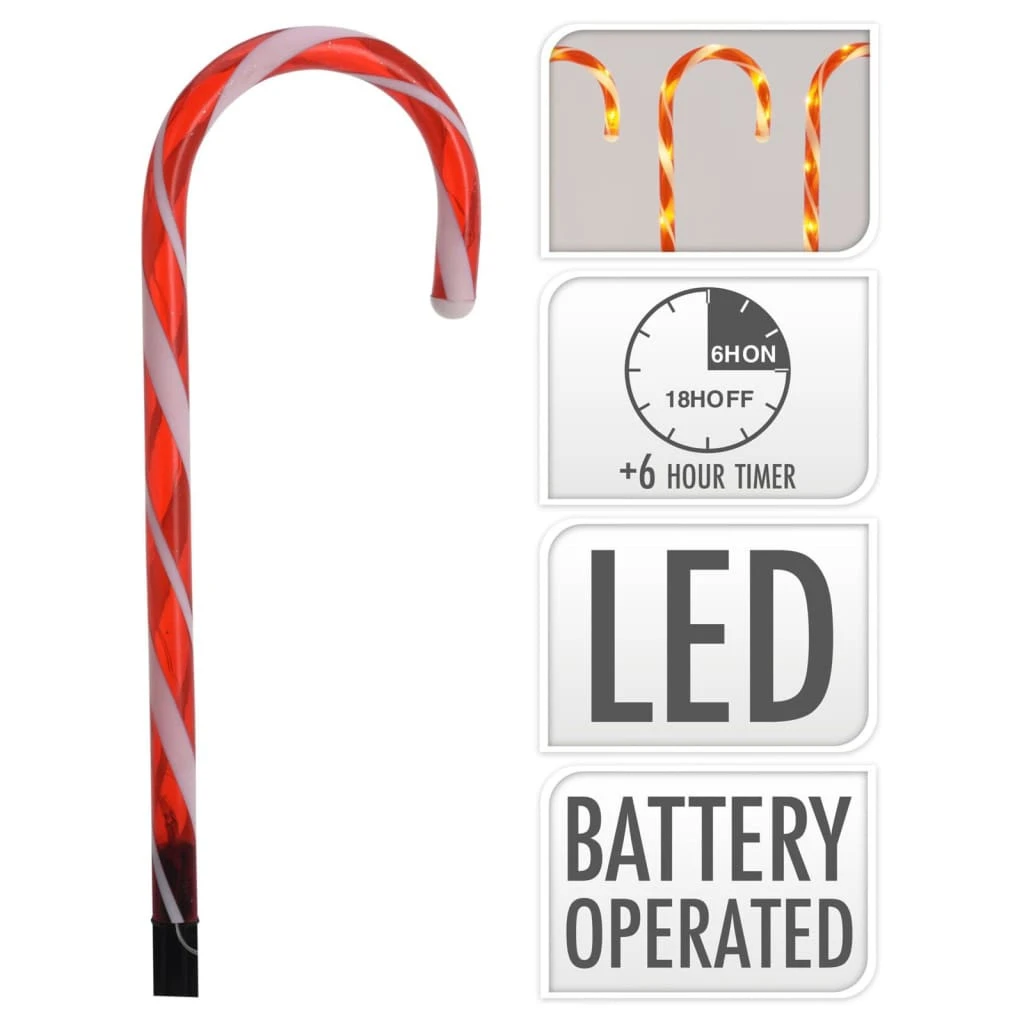 Ensemble D'éclairage De Noël Canne En Bonbon 8 Pcs 3 Ensemble D'éclairage De Noël Canne En Bonbon 8 Pcs – Image 3