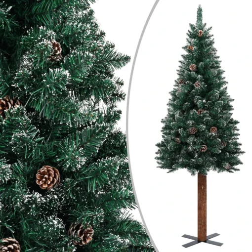 VIDAXL Sapin De Noël Mince Bois Véritable Et Neige Blanche Vert 210cm 5 VIDAXL Sapin De Noël Mince Bois Véritable Et Neige Blanche Vert 210cm -Vidaxl Soldes Boutique 8720286011614 a en hd 1 5fae89498b663