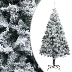 VIDAXL Sapin De Noël Artificiel Avec Neige Floquée Vert 210 Cm PVC -Vidaxl Soldes Boutique 8720286011645 a en hd 1 5fae892459fa1 2