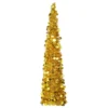 VIDAXL Sapin De Noël Artificiel Escamotable Doré 150 Cm PET