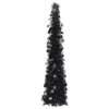 VIDAXL Sapin De Noël Artificiel Escamotable Noir 120 Cm PET