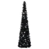 VIDAXL Sapin De Noël Artificiel Escamotable Noir 180 Cm PET