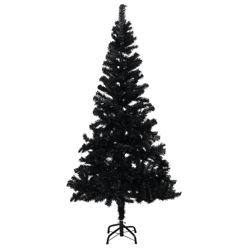 VIDAXL Sapin De Noël Artificiel Avec Support Noir 150 Cm PVC 3 VIDAXL Sapin De Noël Artificiel Avec Support Noir 150 Cm PVC – Image 3