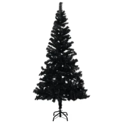 Vidaxl Soldes Boutique 13 VIDAXL Sapin De Noël Artificiel Avec Support Noir 150 Cm PVC