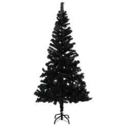 VIDAXL Sapin De Noël Artificiel Avec Support Noir 210 Cm PVC