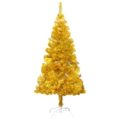VIDAXL Sapin De Noël Artificiel Avec Support Doré 152 Cm PET -Vidaxl Soldes Boutique 8720286014844 a en hd 1 63a5720e1a3d3 2