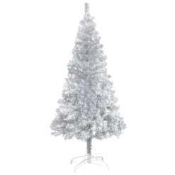 VIDAXL Sapin De Noël Artificiel Avec Support Argenté 152 Cm PET