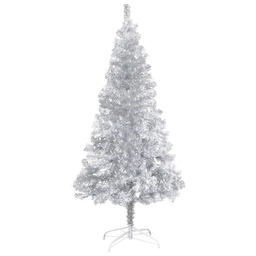 VIDAXL Sapin De Noël Artificiel Avec Support Argenté 180 Cm PET 3 VIDAXL Sapin De Noël Artificiel Avec Support Argenté 180 Cm PET – Image 3