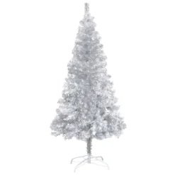 VIDAXL Sapin De Noël Artificiel Avec Support Argenté 210 Cm PET