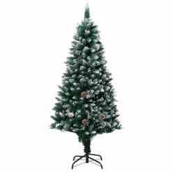 VIDAXL Sapin De Noël Avec Pommes De Pin Et Neige Blanche 180 Cm