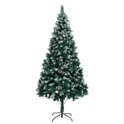 VIDAXL Sapin De Noël Avec Pommes De Pin Et Neige Blanche 240 Cm