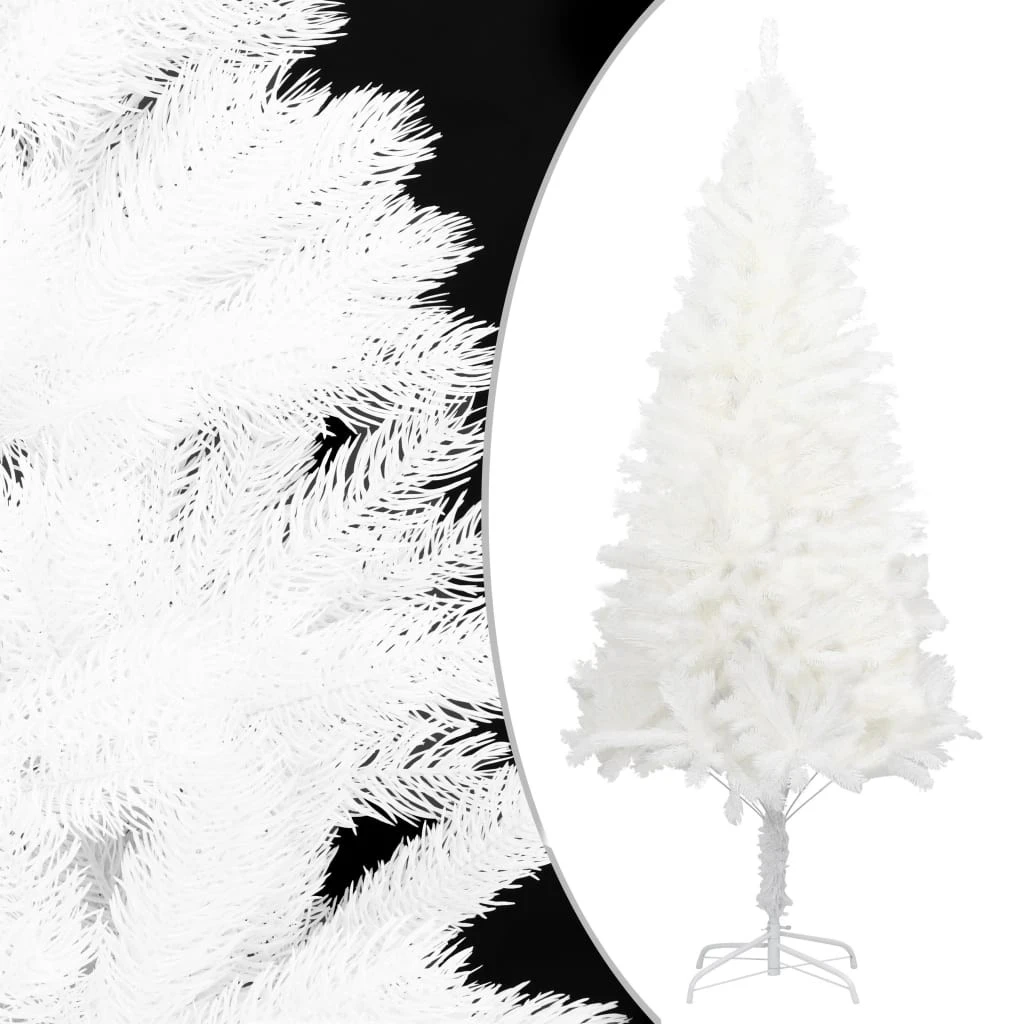 VIDAXL Sapin De Noël Artificiel Avec Support Blanc 150 Cm PE 3 VIDAXL Sapin De Noël Artificiel Avec Support Blanc 150 Cm PE – Image 3