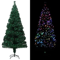 VIDAXL Sapin De Noël Artificiel Avec Support Vert 210 Cm Fibre Optique -Vidaxl Soldes Boutique 8720286015049 m en hd 1 639c6fab7fbe1 2