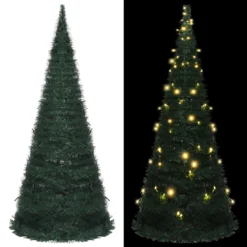 VIDAXL Sapin De Noël Artificiel Avec Guirlandes Et LED Vert 210 Cm -Vidaxl Soldes Boutique 8720286017944 a en hd 1 6177fe453852f 1