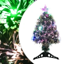 VIDAXL Sapin De Noël Avec LED Vert Et Blanc 64 Cm Fibre Optique