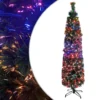 VIDAXL Arbre De Noël Artificiel Mince Et Support 150 Cm Fibre Optique