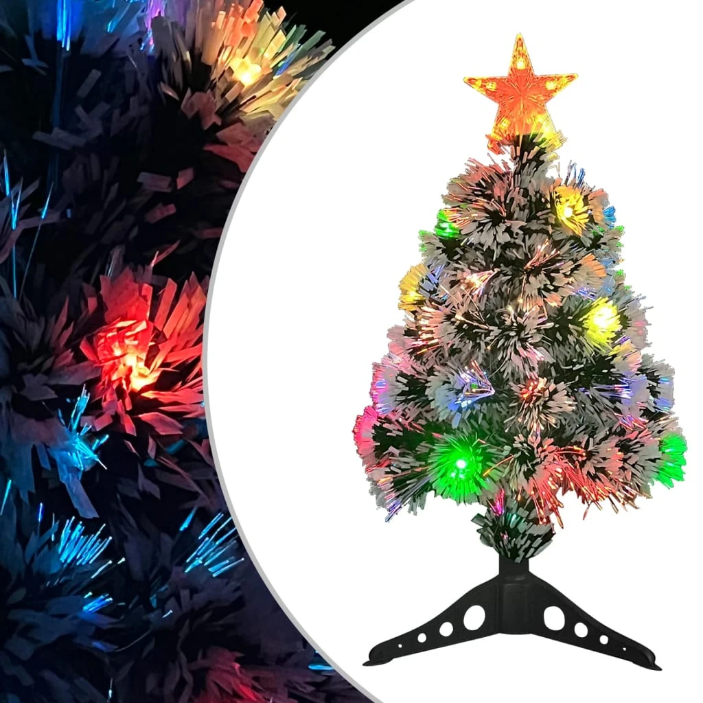 VIDAXL Sapin De Noël Artificiel LED Blanc Et Bleu 64 Cm Fibre Optique 3 VIDAXL Sapin De Noël Artificiel LED Blanc Et Bleu 64 Cm Fibre Optique – Image 3