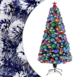 VIDAXL Sapin De Noël Artificiel Led Blanc Et Bleu 120 Cm Fibre Optique 5 VIDAXL Sapin De Noël Artificiel Led Blanc Et Bleu 120 Cm Fibre Optique -Vidaxl Soldes Boutique 8720286361870 a en hd 1 6177ff74dc901 2