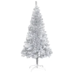 VIDAXL Sapin De Noël Artificiel Avec Support Argenté 120 Cm Pet