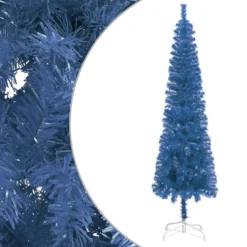 VIDAXL Sapin De Noël étroit Bleu 210 Cm