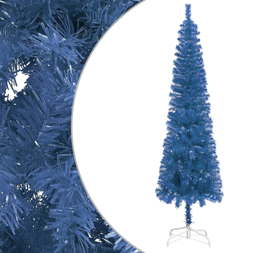 VIDAXL Sapin De Noël étroit Bleu 210 Cm 1 VIDAXL Sapin De Noël étroit Bleu 210 Cm