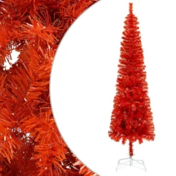 VIDAXL Sapin De Noël étroit Rouge 150 Cm