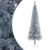 VIDAXL Sapin De Noël étroit Argenté 150 Cm