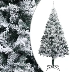 VIDAXL Sapin De Noël Artificiel Avec Neige Floquée Vert 300 Cm Pvc