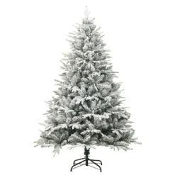 VIDAXL Sapin De Noël Artificiel à Flocons De Neige Vert 180 Cm Pvc/pe