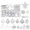 VIDAXL Ensemble De Boules De Noël 108 Pcs Argenté Et Blanc