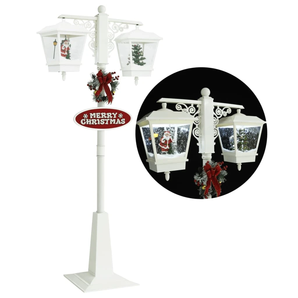 VIDAXL Lampadaire Avec Père Noël Blanc Et Rouge 81x40x188 Cm PVC 3 VIDAXL Lampadaire Avec Père Noël Blanc Et Rouge 81x40x188 Cm PVC – Image 3