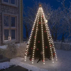 VIDAXL Guirlande Lumineuse D'arbre De Noël 250 LED Blanc Froid 250 Cm